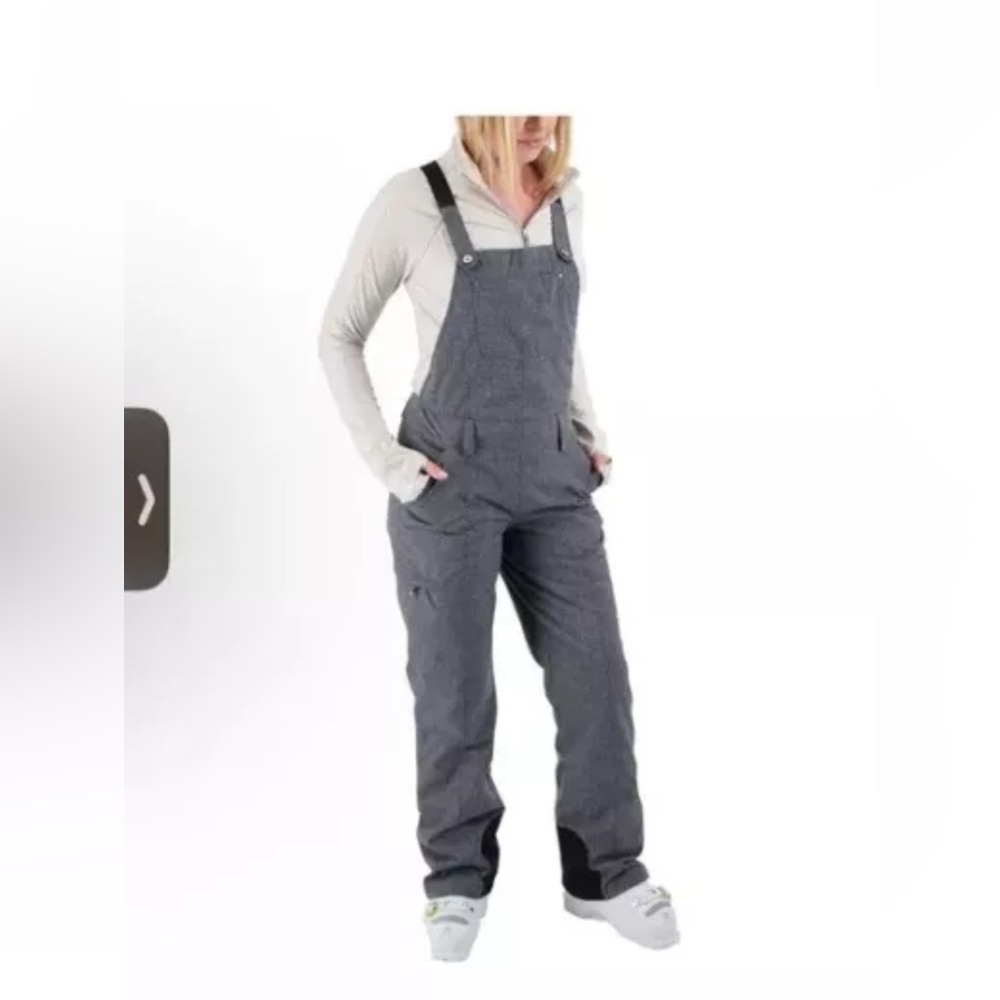 Obermeyer Malta Bib Overalls Charcoal Size 8 NEW MSRP $199